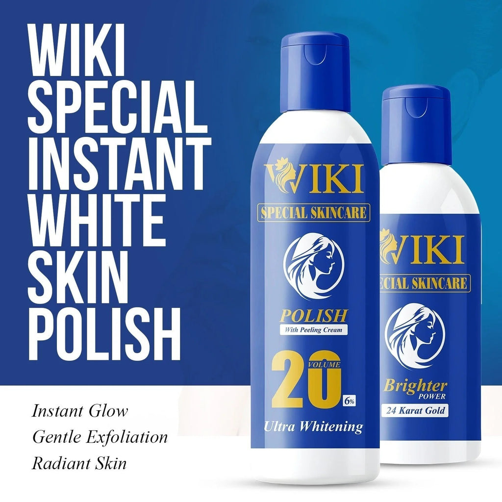 WIKI Special Skin Care Polish With Peeling Cream 200ml & 24K Gold Brighter Powder 100ml